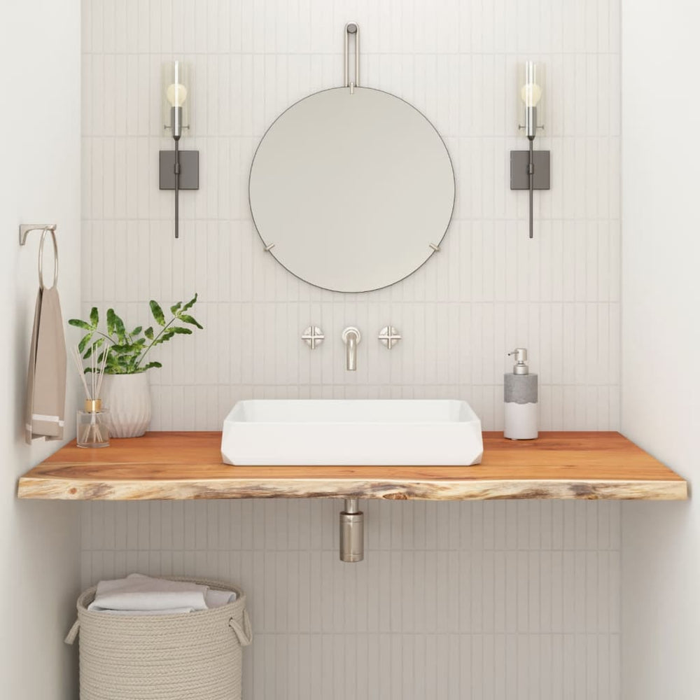 vidaXL Vanity Top 120x60x2.5 cm Rectangular Solid Acacia Wood
