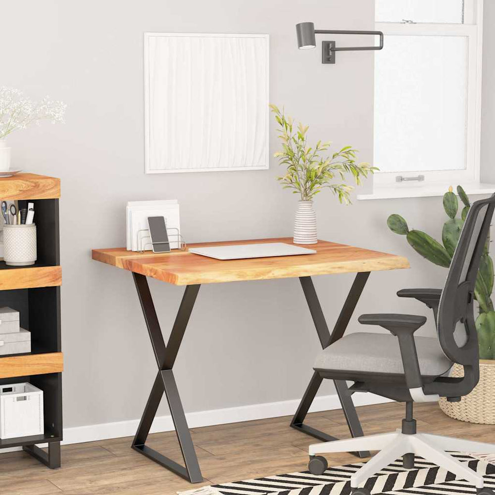 vidaXL Desktop 90x80x2.5 cm Solid Acacia Wood Live Edge