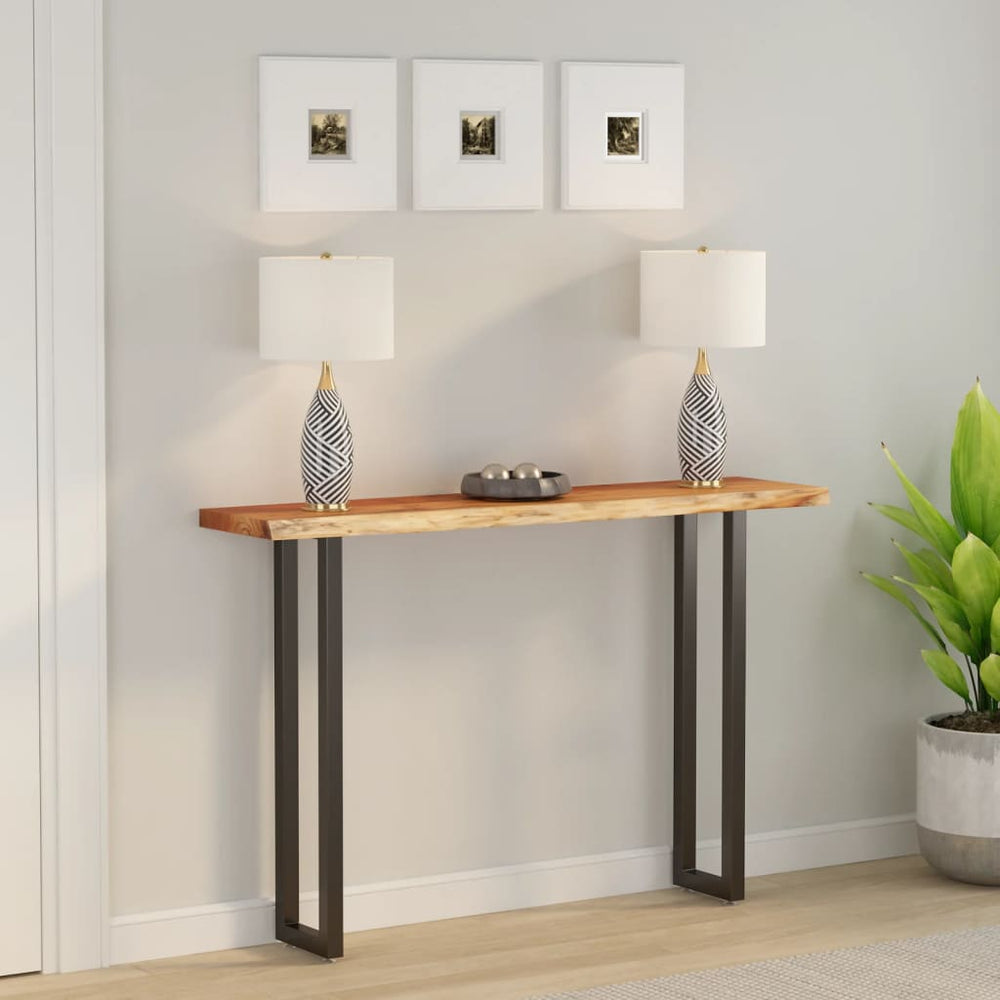 vidaXL Tabletop 180x30x3.8cm Rectangular Solid Acacia Wood Live Edge