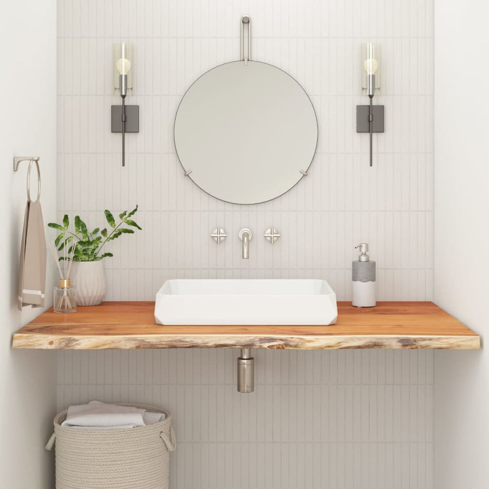 vidaXL Vanity Top 110x60x3.8 cm Rectangular Solid Acacia Wood