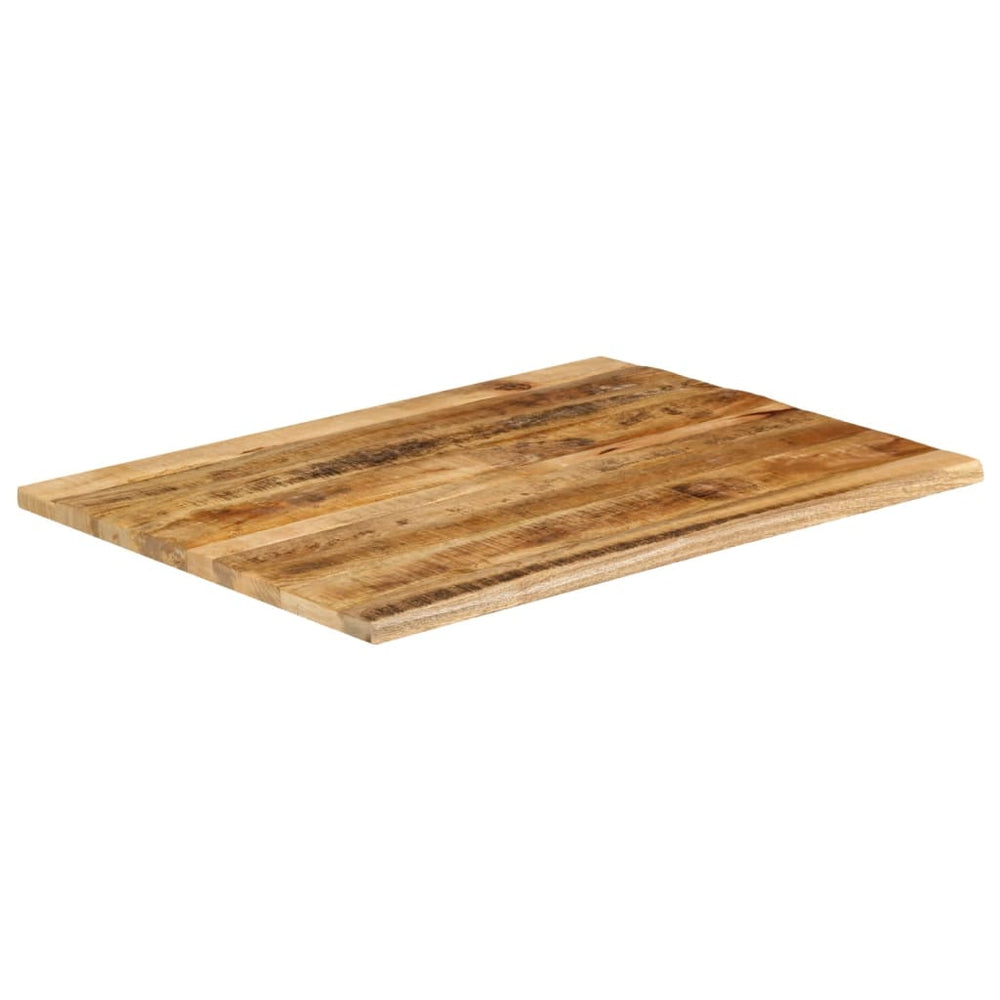 vidaXL Tabletop 90x80x2.5 cm Live Edge Solid Rough Mango Wood