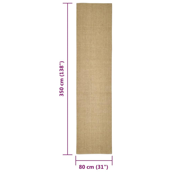 vidaXL Sisal Carpet for Cat Scratching Post 80x350 cm