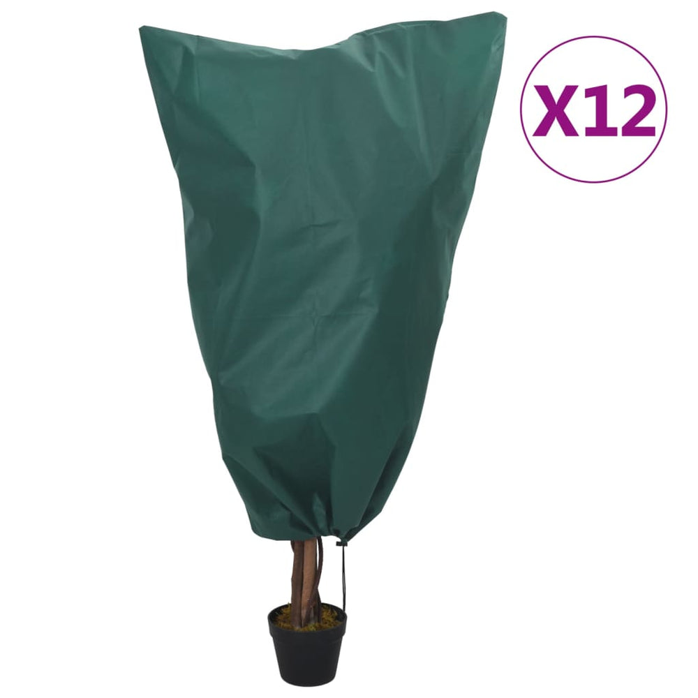 Wintervlies Pflanzenhülle mit Kordelzug, 12 Stk.
