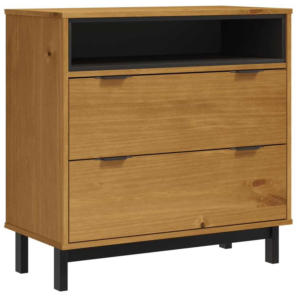 vidaXL Drawer Cabinet FLAM 80x40x80 cm Solid Pine Wood