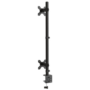 vidaXL Desk Mount for 2 Monitors Black Steel VESA 75/100 mm