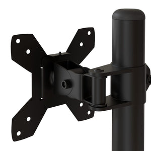 vidaXL Desk Mount for 2 Monitors Black Steel VESA 75/100 mm