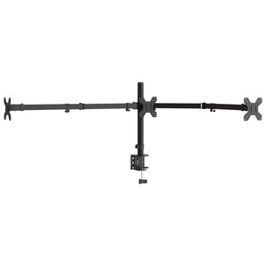vidaXL Desk Mount for 3 Monitors Black Steel VESA 75/100 mm