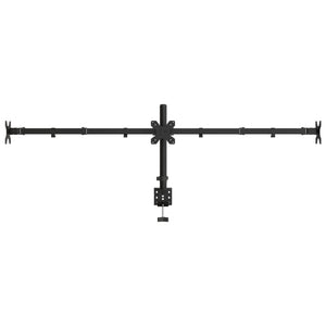 vidaXL Desk Mount for 3 Monitors Black Steel VESA 75/100 mm