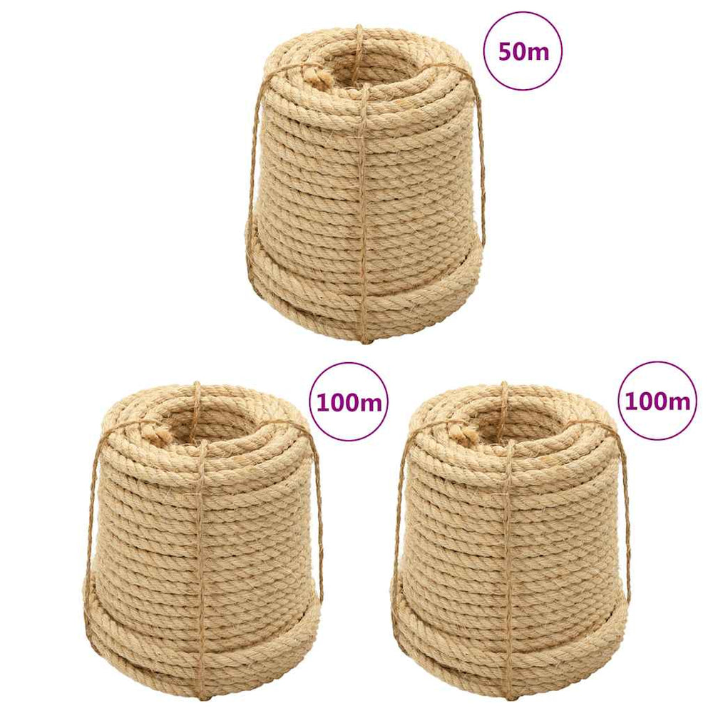 vidaXL Sisal Ropes 3 pcs. 14 mm