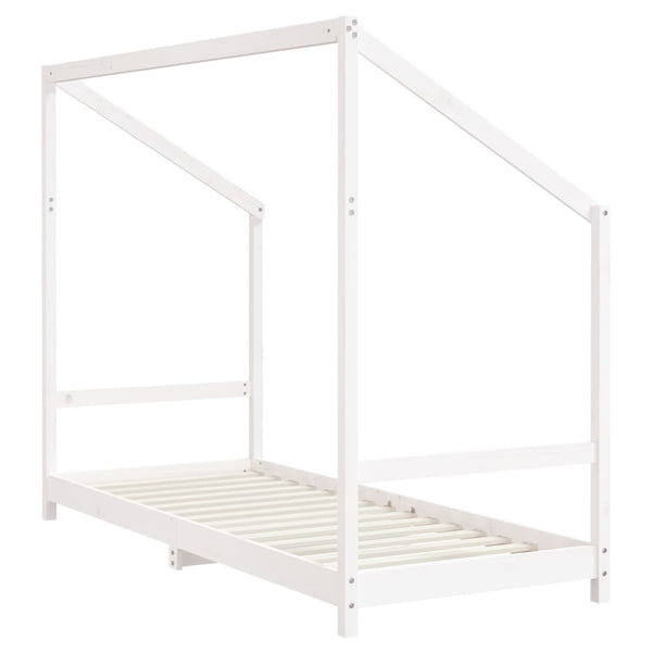 vidaXL Kids Bed White 2x(80x200) cm Solid Pine Wood