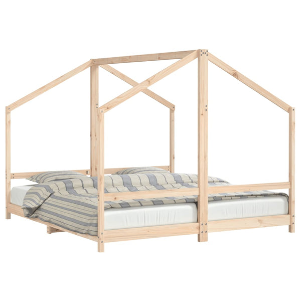 vidaXL Children's Bed 2x(90x200) cm Solid Pine Wood