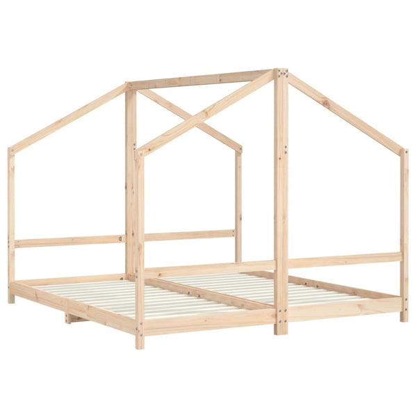 vidaXL Children's Bed 2x(90x200) cm Solid Pine Wood