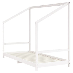 vidaXL Kids Bed White 2x(90x200) cm Solid Pine Wood