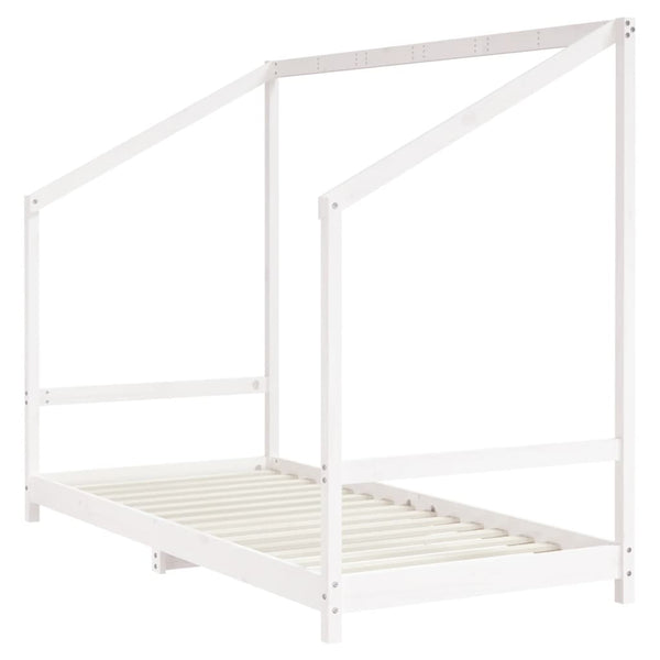 vidaXL Kids Bed White 2x(90x200) cm Solid Pine Wood