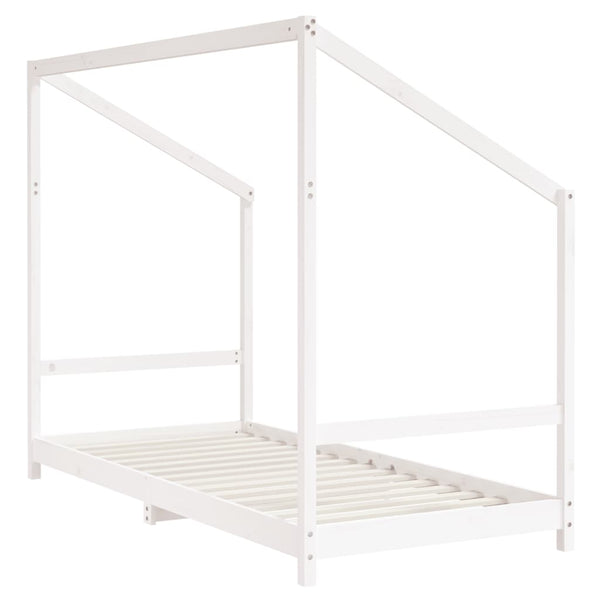 vidaXL Kids Bed White 2x(90x200) cm Solid Pine Wood