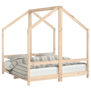 vidaXL Kids' Bed 2x(70x140) cm Solid Pine Wood