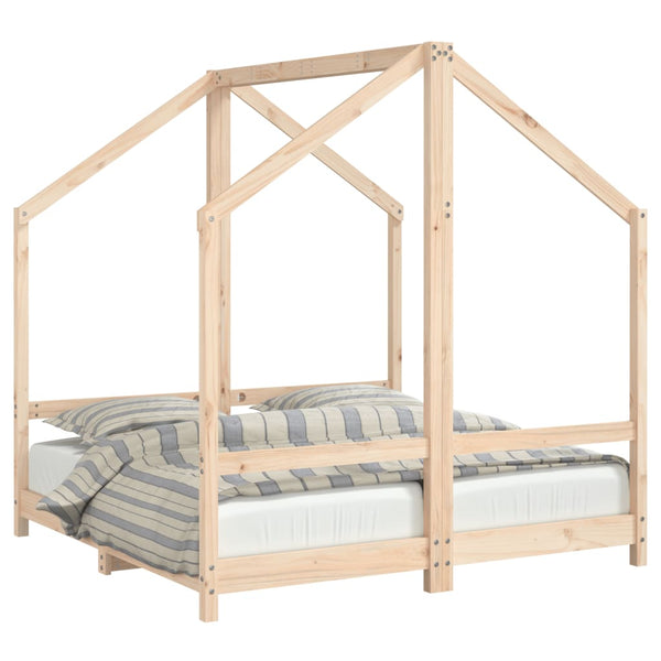 vidaXL Kids' Bed 2x(70x140) cm Solid Pine Wood