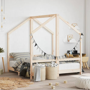 vidaXL Kids' Bed 2x(70x140) cm Solid Pine Wood