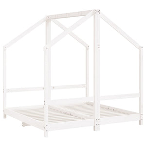 vidaXL Children's Bed White 2x(70x140) cm Solid Pine Wood