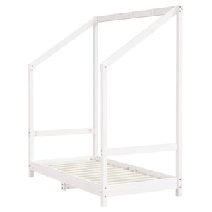 vidaXL Children's Bed White 2x(70x140) cm Solid Pine Wood