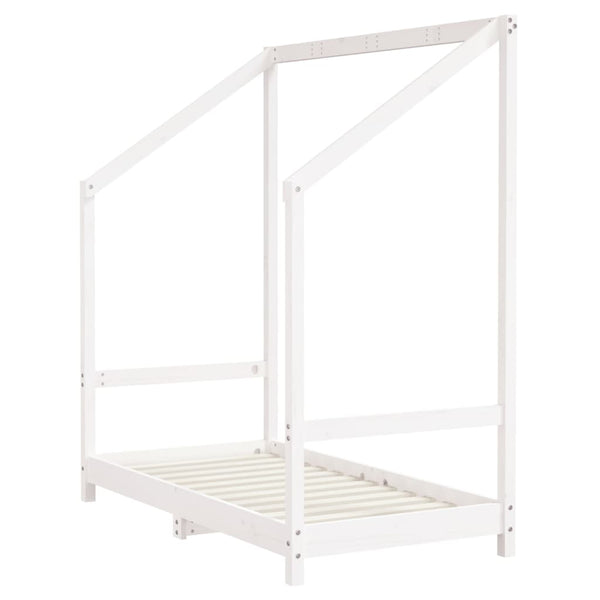 vidaXL Children's Bed White 2x(70x140) cm Solid Pine Wood