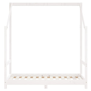 vidaXL Children's Bed White 2x(70x140) cm Solid Pine Wood