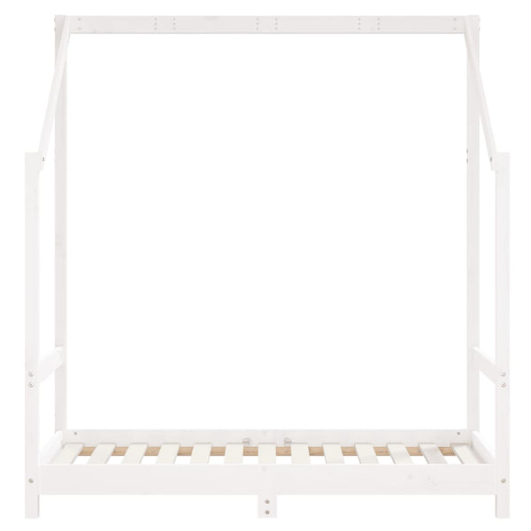 vidaXL Children's Bed White 2x(70x140) cm Solid Pine Wood