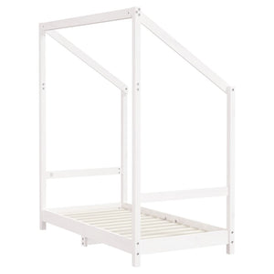 vidaXL Children's Bed White 2x(70x140) cm Solid Pine Wood