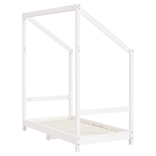 vidaXL Children's Bed White 2x(70x140) cm Solid Pine Wood