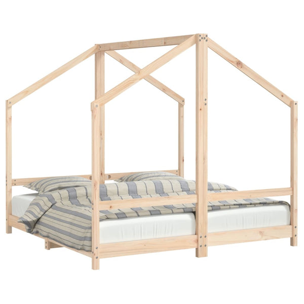 vidaXL Children's Bed 2x(80x160) cm Solid Pine Wood