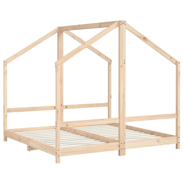 vidaXL Children's Bed 2x(80x160) cm Solid Pine Wood