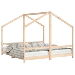 vidaXL Children's Bed 2x(90x190) cm Solid Pine Wood