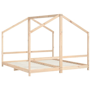 vidaXL Children's Bed 2x(90x190) cm Solid Pine Wood