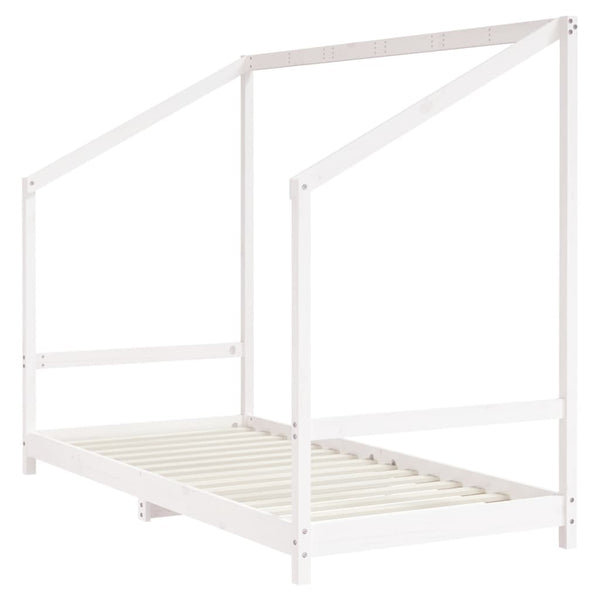 vidaXL Kids Bed White 2x(90x190) cm Solid Pine Wood