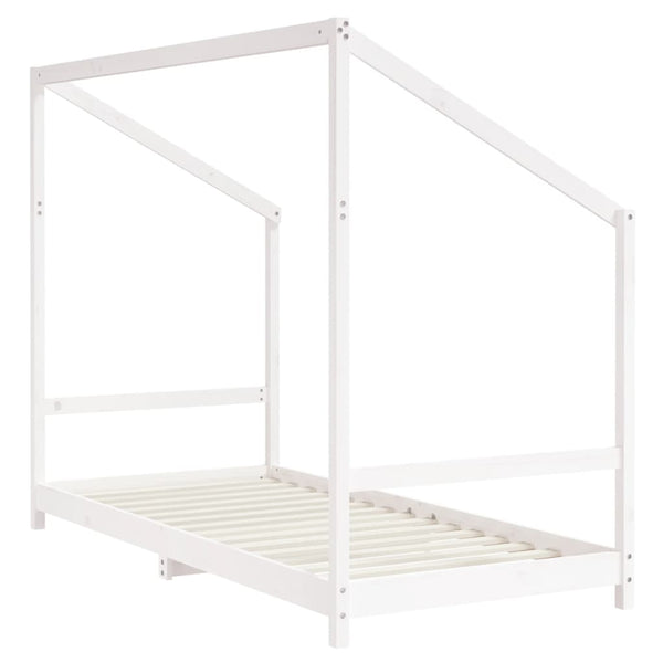 vidaXL Kids Bed White 2x(90x190) cm Solid Pine Wood