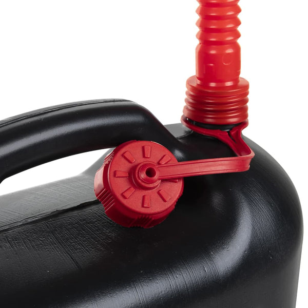 vidaXL Jerry Cans with Flexible Spout 3 pcs. Black 10 L