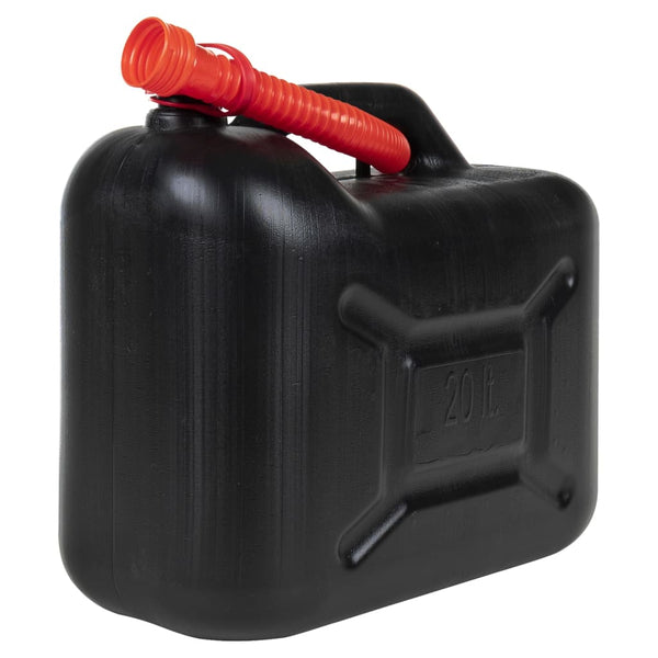 vidaXL Fuel Cans with Flexible Spout 3 Pcs. Black 20 L