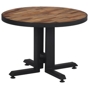 vidaXL Coffee Table Round Ø55x40 cm Solid Reclaimed Teak Wood