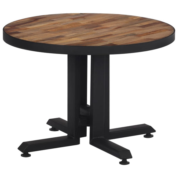 vidaXL Coffee Table Round Ø55x40 cm Solid Reclaimed Teak Wood