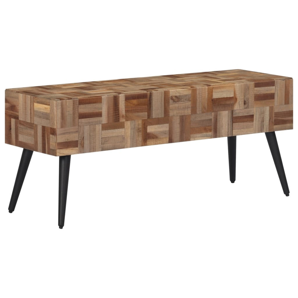 vidaXL Bench 110x35x45 cm Solid Reclaimed Teak Wood