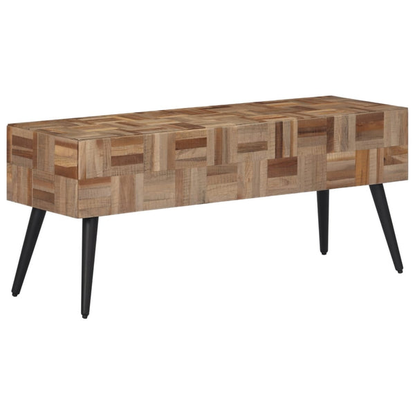 vidaXL Bench 110x35x45 cm Solid Reclaimed Teak Wood