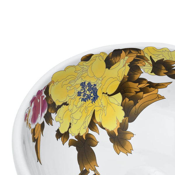 vidaXL Countertop Basin Multicolour Round Ø41x14 cm Ceramic