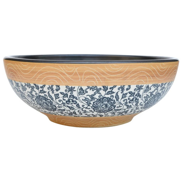 vidaXL Countertop Basin Multicolour Round Ø41x14 cm Ceramic