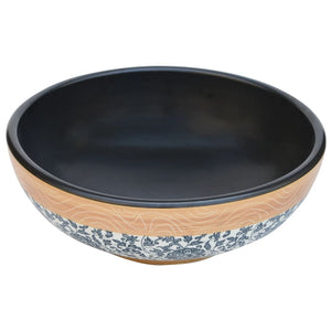 vidaXL Countertop Basin Multicolour Round Ø41x14 cm Ceramic
