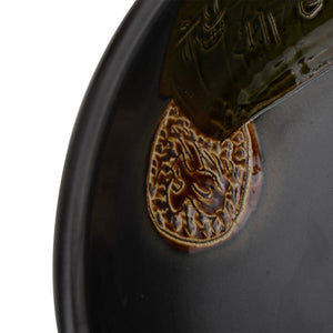 vidaXL Countertop Basin Black Round Ø41x14 cm Ceramic