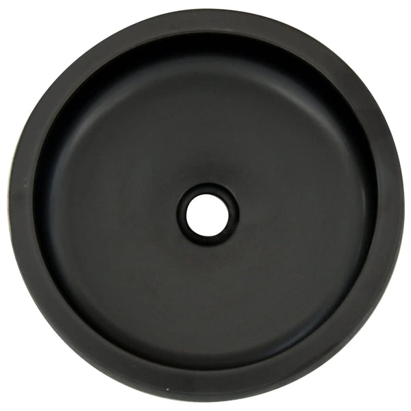 vidaXL Countertop Basin Black and Brown Round Ø41x14 cm Ceramic