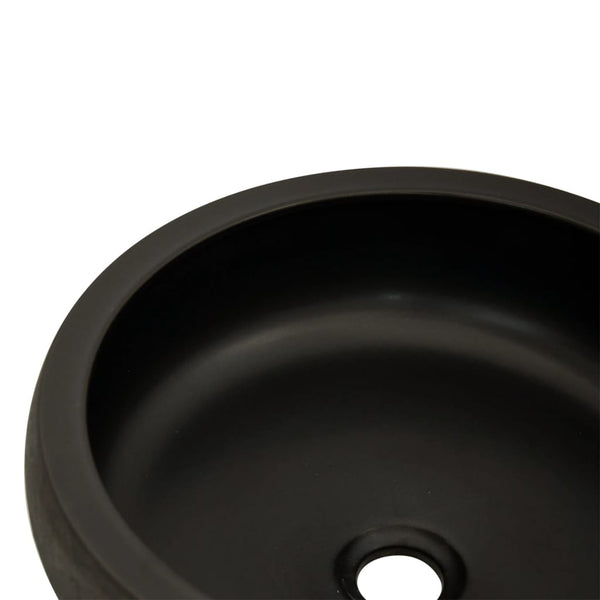 vidaXL Countertop Basin Black and Brown Round Ø41x14 cm Ceramic