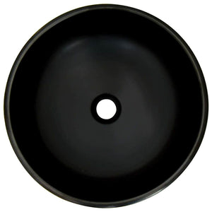 vidaXL Countertop Basin Black and Blue Round Ø41x14 cm Ceramic