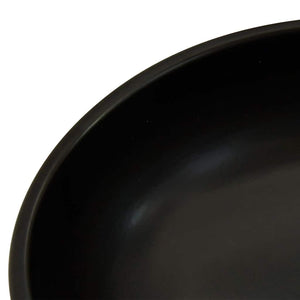 vidaXL Countertop Basin Black and Blue Round Ø41x14 cm Ceramic
