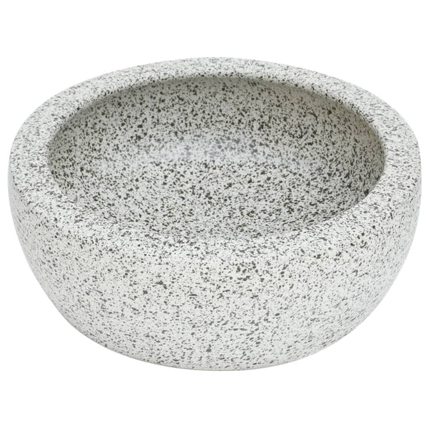 vidaXL Countertop Basin Grey Round Ø41x14 cm Ceramic